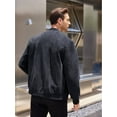 thumbnail image 4 of Coshow Men's Lightweight Jacket Sport Bomber Jacket Casual Suede Vintage Jacket, 4 of 5