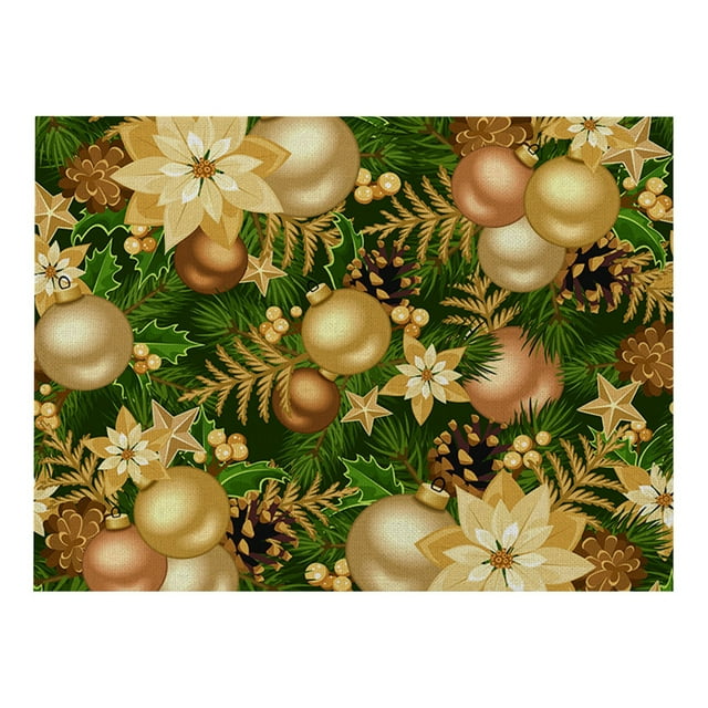WHEANG Napperons de Noël Rustiques Vintage Lavables