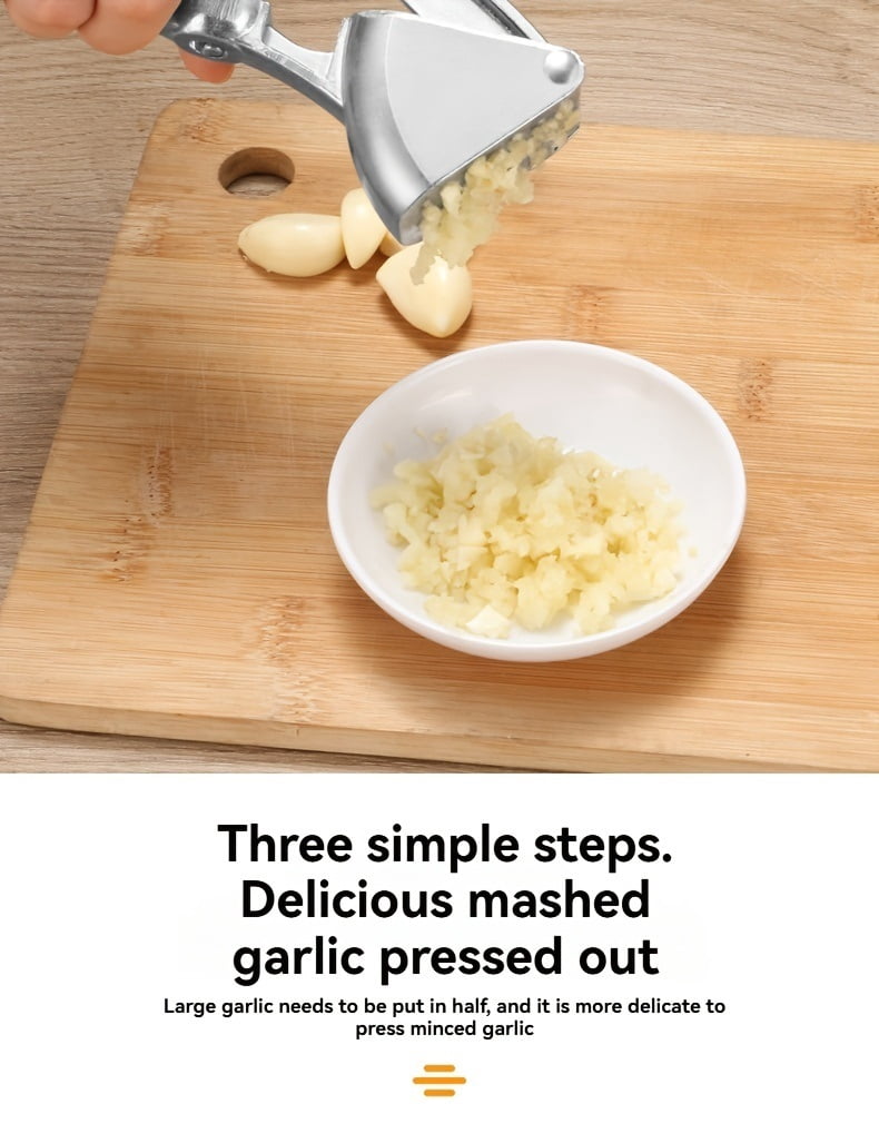 Multifunctional garlic press kitchen garlic mashing artifact hand-pressed aluminum alloy garlic stirrer household garlic tool