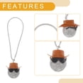 thumbnail image 4 of Ofertas Únicas 1 Pcs Sombrero de Vaquero de Plástico con Rhinestones Falsos Accesorios para Espejo Retrovisor del Coche Adorno Colgante Color Café, 4 of 6