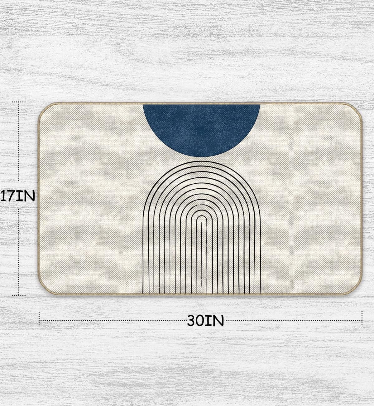 Modern Minimalist Boho Outside Inside Door Mat, Boho Door Mat Outdoor, Boho Welcome Mat, Boho Front Door Mat Outside Entrance, Boho Indoor Door Mats for Entryway, 17x30