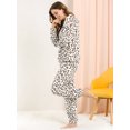 thumbnail image 4 of Pijama De Franela Lindo Impreso Manga Larga Top Y Pantalones Para Dormir Ropa De Dormir Suave Conjuntos Invierno Para Mujeres Leopardo M, 4 of 6