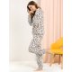 thumbnail image 4 of Pijama De Franela Lindo Impreso Manga Larga Top Y Pantalones Para Dormir Ropa De Dormir Suave Conjuntos Invierno Para Mujeres Leopardo M, 4 of 6