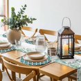 thumbnail image 6 of Abstract Geometric Round 13 Inch Placemats Set of 4, Vintage Rhombus Circle Texture Green HeatResistant Non Slip Place Mats for Dining Table, Wipeable Braided Kitchen Table Mats for Housewarming, 6 of 9