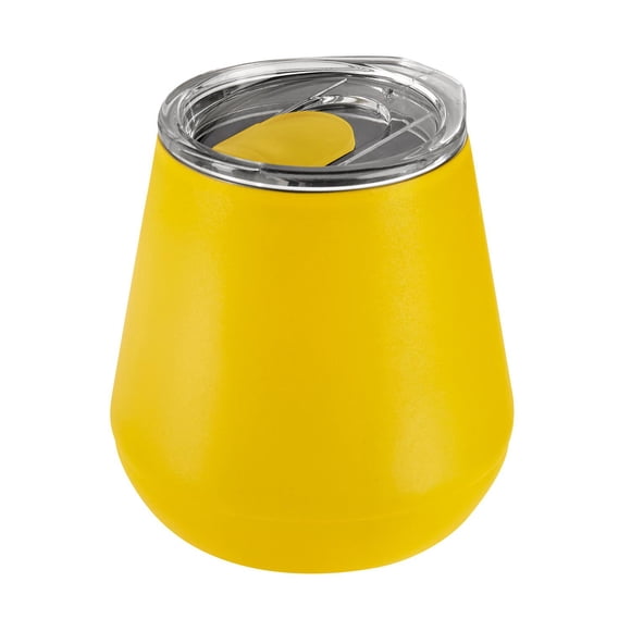 Termo de acero inoxidable tapa push acabado rugoso-gout amarillo 8.6 x 14.7