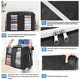 thumbnail image 5 of 100L Jumbo Zippered Quilt Storage Bag for Closet King Comforter, pillow, bedding, Clothes, Blanket Organizers with Large Clear Window & Carry Handles Space Saver(16.9×23.6×13.7in), 5 of 9