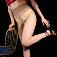 thumbnail image 3 of NECHOLOGY Collants Résille Transparents pour Femme Grande Taille, Kaki, 3 of 3