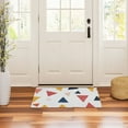 thumbnail image 4 of Yayeee Doormat for Indoor Entrance 32" x 20" Non Slippery Floor Rug, White Abstract Triangles, 4 of 8