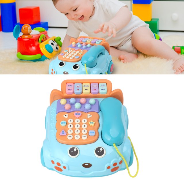 Teléfono Educativo Para Bebés Juguete Música Interactiva Inglés Chino Chino Bilingüe Niños De Juguete Finge Teléfono Para Niños Material ABS