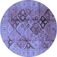 thumbnail image 1 of Ahgly Company Machine Washable Indoor Round Oriental Blue Industrial Area Rugs, 5' Round, 1 of 4