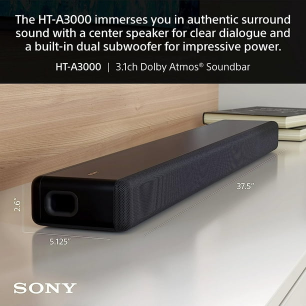 SONY A3000 サウンドバー 3.1ch Barra de Sonido Sony HT A3000 3.1 Canales Dolby Atmos Sony Barra