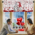 thumbnail image 2 of TIELUTT Rideau Rouge de la Saint-Valentin pour Cuisine 18"X54 Pouces Rideau de Fenêtre de Cuisine Saint-Valentin pour Couple Rideaux Occultants pour Chambre Rideau Isolé Thermiquement Doublure Extérieure, 2 of 7