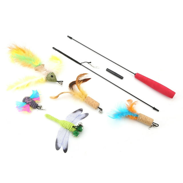 Cat Funny Wand Feather Bendable High Toughness Elastic Exerciser Interactive Toys
