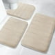 thumbnail image 1 of Juego de alfombrillas de baño Yimobra Memory Foam, 3 piezas, color beige, 1 of 7