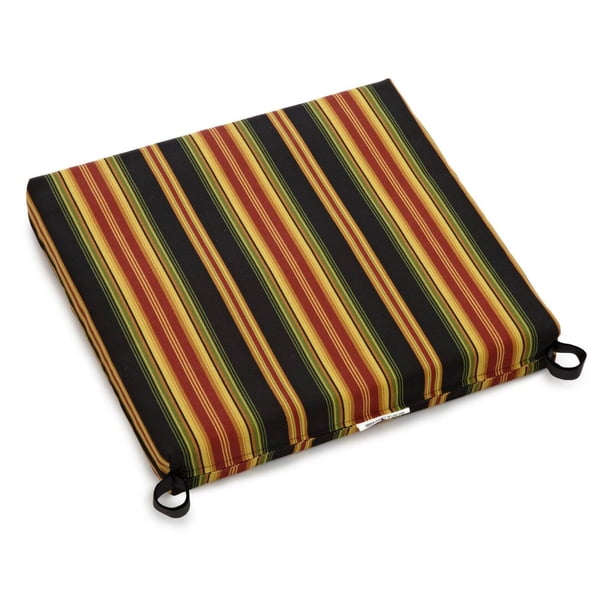 20-inch by 19-inch Spun Polyester Chair Cushion-Color:Lyndhurst Raven