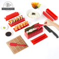thumbnail image 5 of Kit para hacer sushi, fabricante de sushi, tutoriales en video en línea completos con cuchillo para sushi y tapete de bambú, juego para hacer rollos de sushi de 10 piezas, kits de sushi profesion, 5 of 5