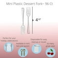 thumbnail image 6 of Crown Display Clear Plastic Mini Forks - 100 Count, 6 of 7