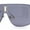 Gold / Black, variant on SA106 Full Rimless Flat Top Shield Mobster Sunglasses Silver Blue