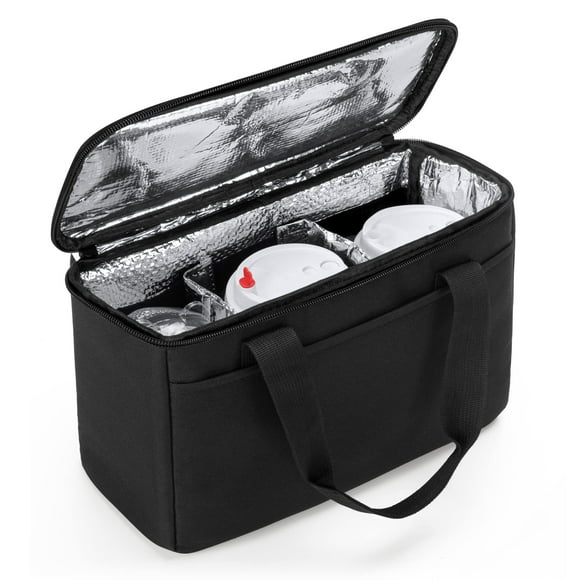 Portavasos Trunab, reutilizable, para 3 tazas, color negro