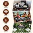 thumbnail image 7 of Black Graduation Round Tablecloth, Fitted Table Cover with Elastic for 36"-44" Round Tables, Colorful Star Table Cloth Outdoor Indoor Dinning Party Waterproof Tablecloths, 7 of 7