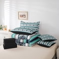 thumbnail image 4 of Ensemble de Douillette Simple Aztèque Western 7 Pcs, Ensembles de Literie Boho à Rayures avec Draps, Lit Tout-en-un Sud-Ouest Américain pour Enfants et Adultes, Ensemble de Lit Style Tribal Mexicain, 4 of 5