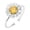 Silver, variant on Stylish Personality Sunflower Zircon Ring Sweet Flower Opening Ring Daughter Rings With Beads Spinning Rings Women Gifts