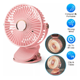 thumbnail image 4 of Ventilador De Escritorio Con Luz 5velocidades Diámetro 15cm Xtellar rosa, 4 of 4