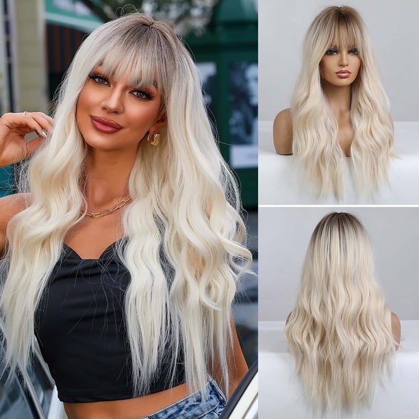 Xihbxyly Extensiones de Cabello Sintético con Flequillo Trenzado para Mujer