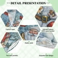 thumbnail image 5 of Women Silk Pajama Sets Causal Outings Fashion Santa's Woodland Friends Pattern Home, 5 of 7