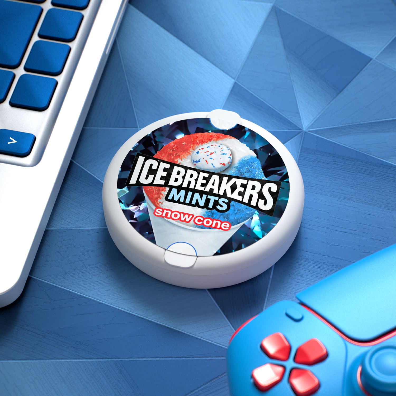 Ice Breakers Snow Cone Flavored Sugar Free Mints, Puck 1.5 oz