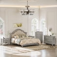 thumbnail image 6 of Holliwill Farmhouse 3 Pieces Bedroom Furniture Set, Wide 8 Drawer Dresser, Tall 6 Drawer Dresser and 2 Drawer Nightstand with Open Shelf & Charging Station, Grey, 6 of 13