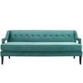 thumbnail image 3 of Modway Concur Button Tufted Performance Velvet Sofa, Blue, 3 of 3