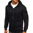 thumbnail image 2 of Sudadera Capucha Tipo Cárdigan Color Liso Para Hombre Casual, 2 of 8