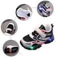 thumbnail image 4 of B91xZ Girls Sneakers Boys Baby Luminous Children Sport Light Shoes Kids Bling Girls Baby Shoes Toddler Running Shoes (Black,10), 4 of 7