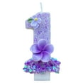 thumbnail image 2 of Party Decorations Clearance! 1X Birthday Candle Birthday Number Candle Purple Flower Birthday Number Candle Glittering Charming Number Candle Paraffin Number Candle for Girls Boys Birthday, 2 of 9