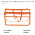 thumbnail image 4 of Uxcell Zipper EVA Clear Toiletry Cosmetic Bag Pouch with Handle Strap, Orange, 4 of 5