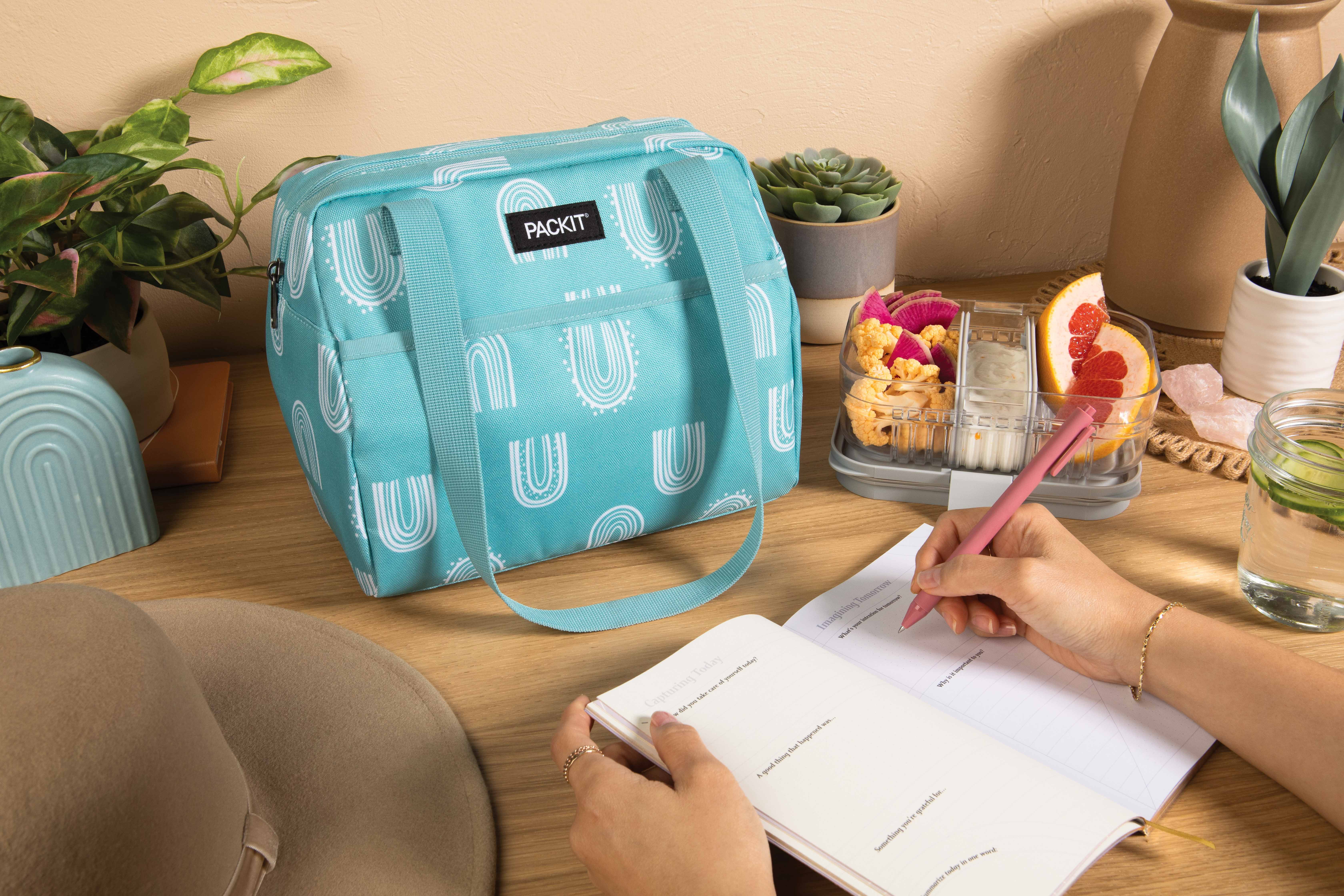 PackIt Freezable Hampton Lunch Bag, Desert Arch, built with Shoulder Straps and Zipper Closure