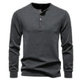 thumbnail image 2 of VJATTWR Men's Long Sleeve Pocket T-Shirt, Classic Casual Style, Ribbed Crewneck, Durable Hem S, 2 of 4