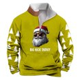 thumbnail image 1 of Sudadera sin capucha para hombre, de invierno, con cuello alto, cremallera, estampado navideño, jersey de manga larga, sudadera con capucha, blusa de poliéster para hombre, 1 of 2