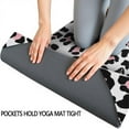 thumbnail image 3 of Pink Leopard Butterfly Pattern Hot Yoga Mat Towel Non Slip for Hot Yoga - Quick-Drying Yoga Mat Cover with 4 Corner Pockets with Travel Bag - Hot Yoga Towel Non Slip 74"x26", 3 of 6