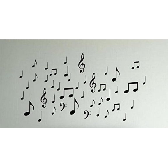 42 Music Notes (W20) Wall Decal Sticker Arts & Crafts/Mission Black and GreenStar