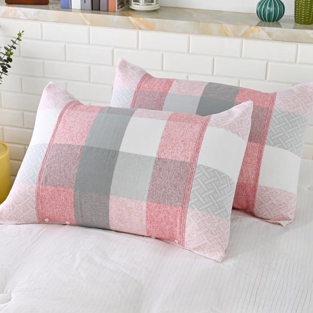 Funda de almohada individual, encriptada, para hotel, para adultos, lavada con gasa de tres tipos, de algodón.