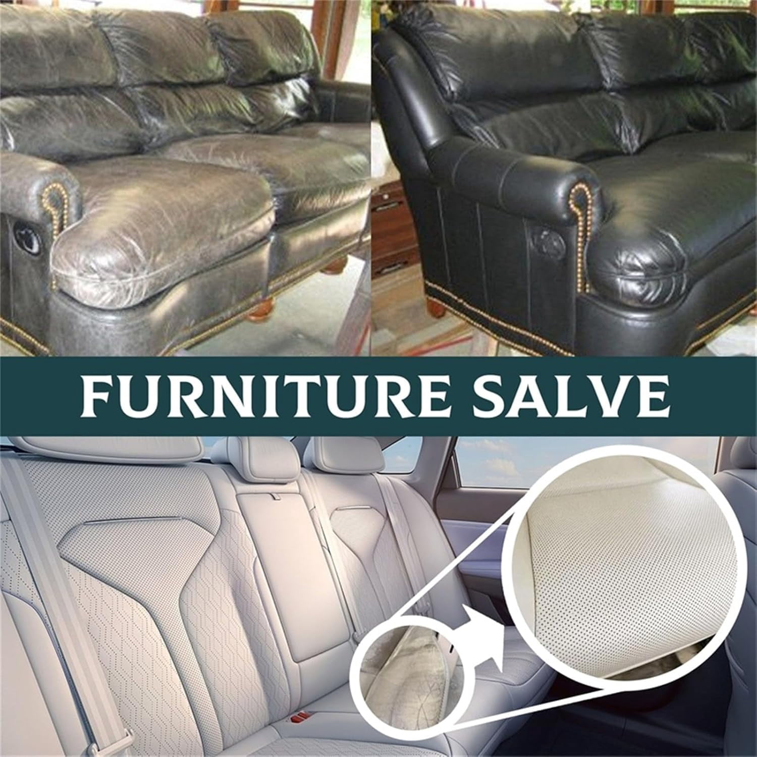 Snauff Leather & Furniture Repair Salve, Snauff Leather Salve and Brush for Furniture, Household Upholstery Cleaners for Home, Wood Furniture Repair Salves, for Wood for Sofa, Car Seats,