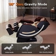 thumbnail image 4 of Zero Gravity Full Body Massage Chair, Waist and Calf Heating, Foot Roller, 7" LCD, APP, Airbags and Bluetooth Speaker-Brown, 4 of 10