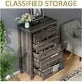 thumbnail image 4 of VANACC Farmhouse 5 Drawers Dresser, Wood Chest of Drawers for Bedroom, Living Room, Washed Ash, 4 of 9