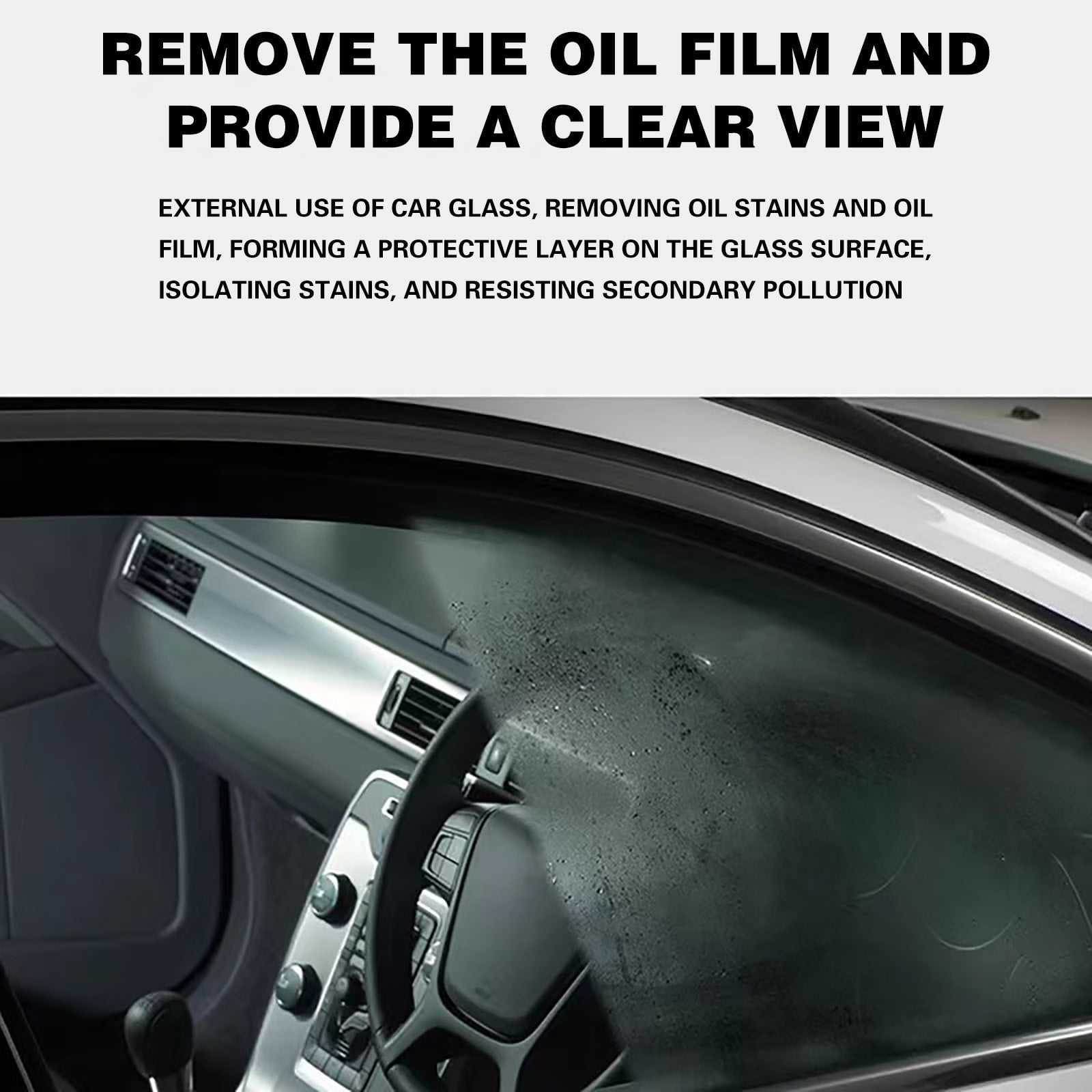 Clear Vision Nettoyant Pour Vitres De Voiture, Brosse à Film D'huile 2.0, Brosse De Nettoyage Pour Film D'huile Automobile, Nettoyant Clearview Shield, Empêche La Pluie Et Le Brouillard Pour Vitres De