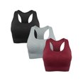 thumbnail image 1 of YouLoveIt Racerback Sports Bra for Women, 3 pack Removable Pad Yoga Bras Women Yoga Bra Crop Tops Workout Fitness Activewear Sports Bra Honeycomb, 1 of 8