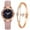 B, variant on Ausyst Watch for Women Fashion Ladies Alien Mirror Watch Bracelet Watch Set Elegant Geometric Bracelet