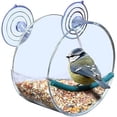 thumbnail image 1 of Comederos de ventana de acrílico transparente con 2 ventosas súper potentes para disfrutar de las aves de cerca cuando alimente a sus aves silvestres, 1 of 4