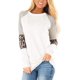 thumbnail image 1 of Túnica de bloque de color con estampado de leopardo de manga larga para mujer, camisas a rayas con cuello redondo, blusas informales, Tops Fokelyi WMZY-695-29, 1 of 1